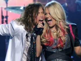 2011 ACM Awards: Carrie Underwood performs with Steven Tyler 'Walk This Way'