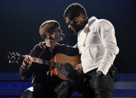 Justin Bieber with Jaden Smith and Usher - Live Grammy Awards