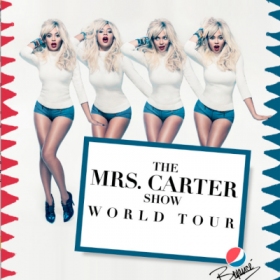 Beyonce displays blonde hair in Mrs. Carter show world tour promo pic