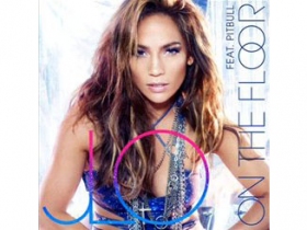 Cover Art of Jennifer Lopez' full single 'On the Floor'