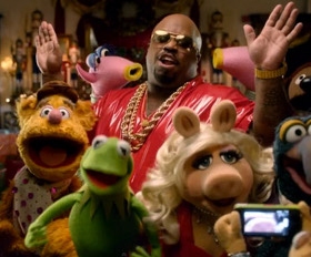 Cee-Lo Green and The Muppets party in All I Need Is Love video